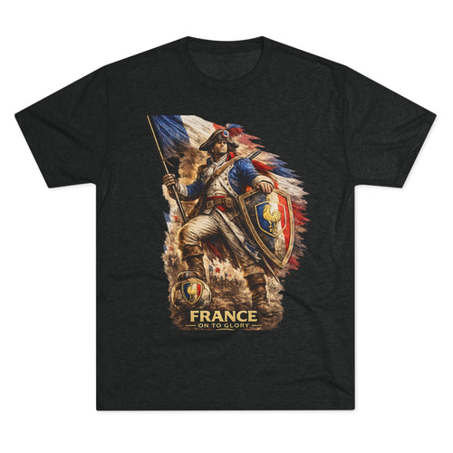 France Vintage Soldier Graphic Tee — French Flag Warrior T-Shirt