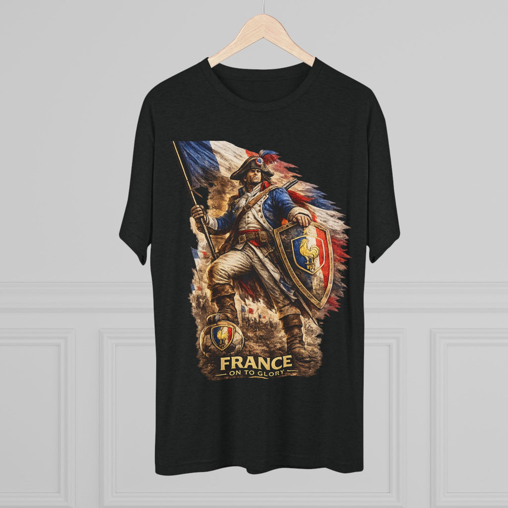 France Vintage Soldier Graphic Tee — French Flag Warrior T-Shirt