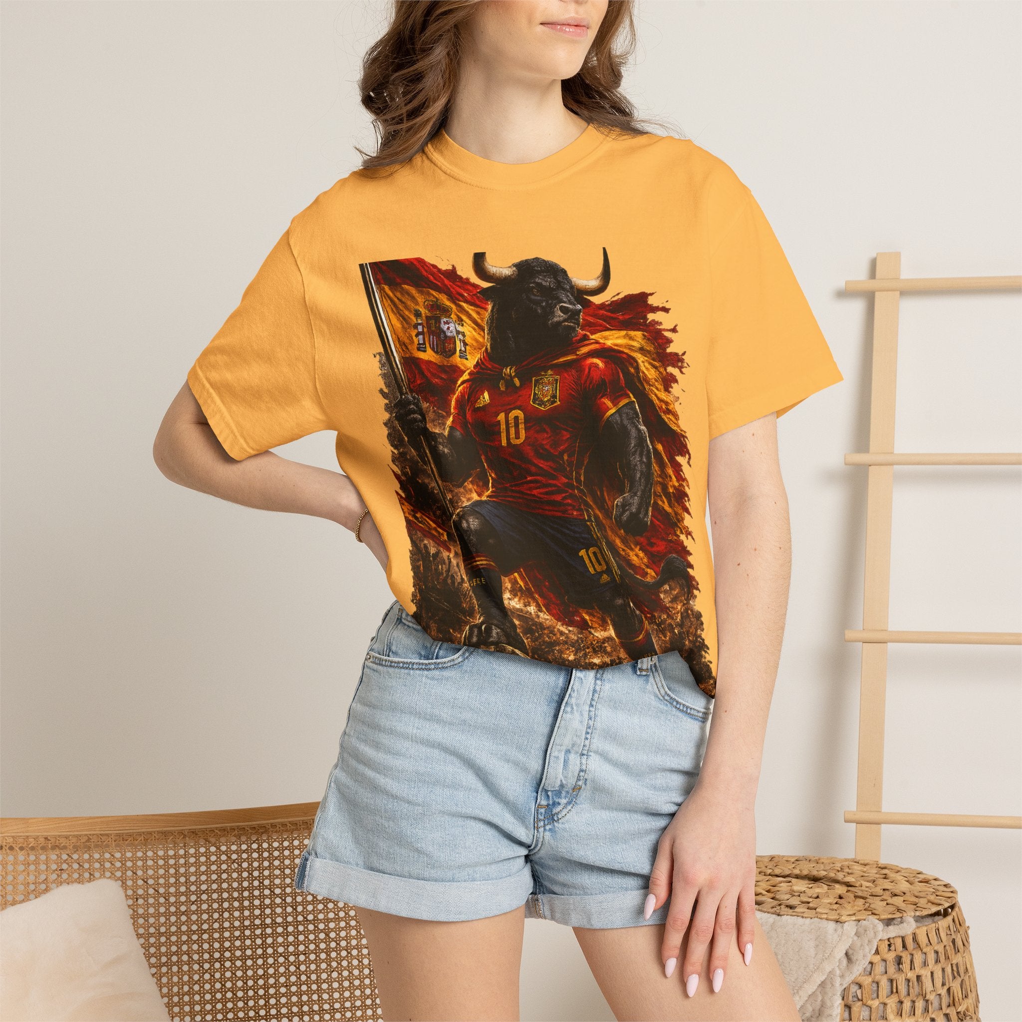 Spain Bull Soccer T-Shirt – España Football Fan Graphic Tee