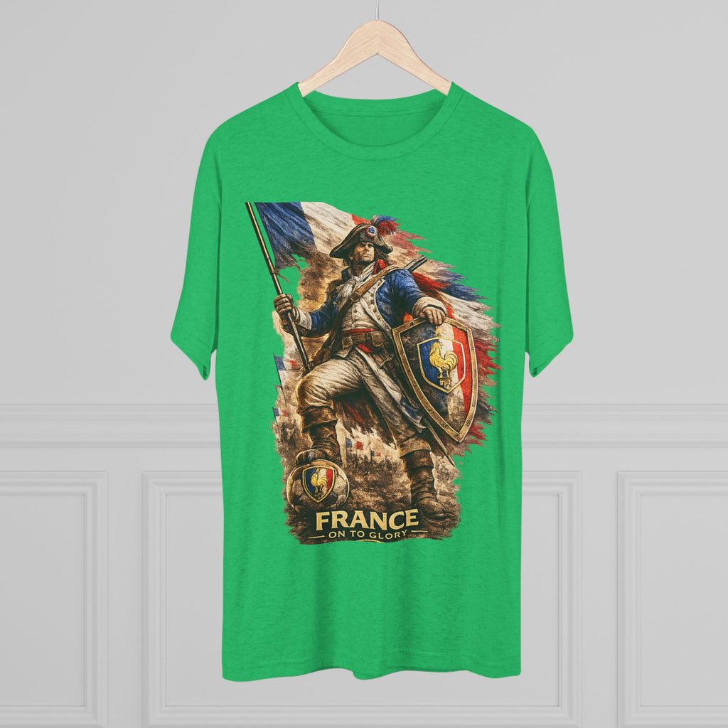 France Vintage Soldier Graphic Tee — French Flag Warrior T-Shirt