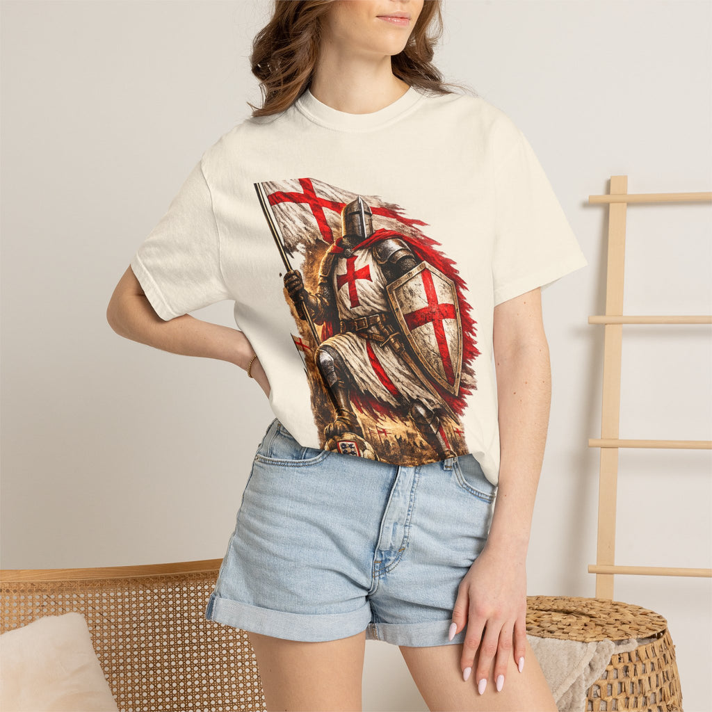 T‑Shirt — England Crusader Knight Graphic Tee (St. George’s Cross)