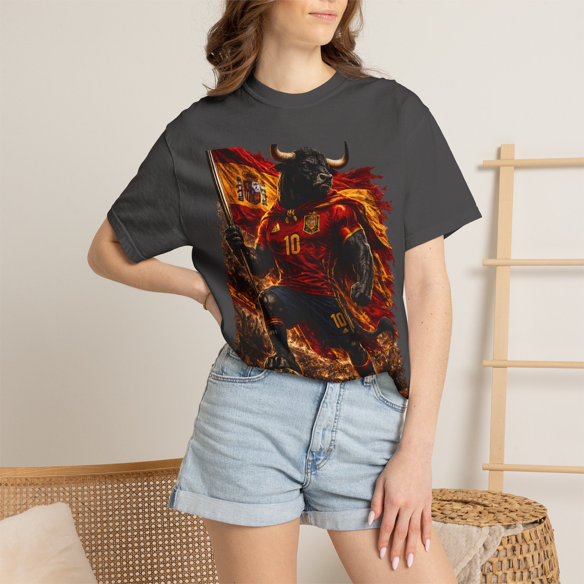Spain Bull Soccer T-Shirt – España Football Fan Graphic Tee