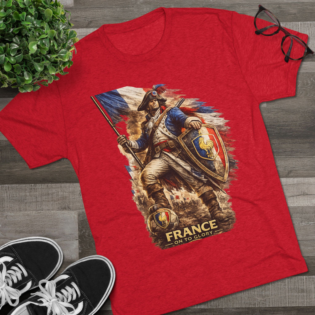 France Vintage Soldier Graphic Tee — French Flag Warrior T-Shirt
