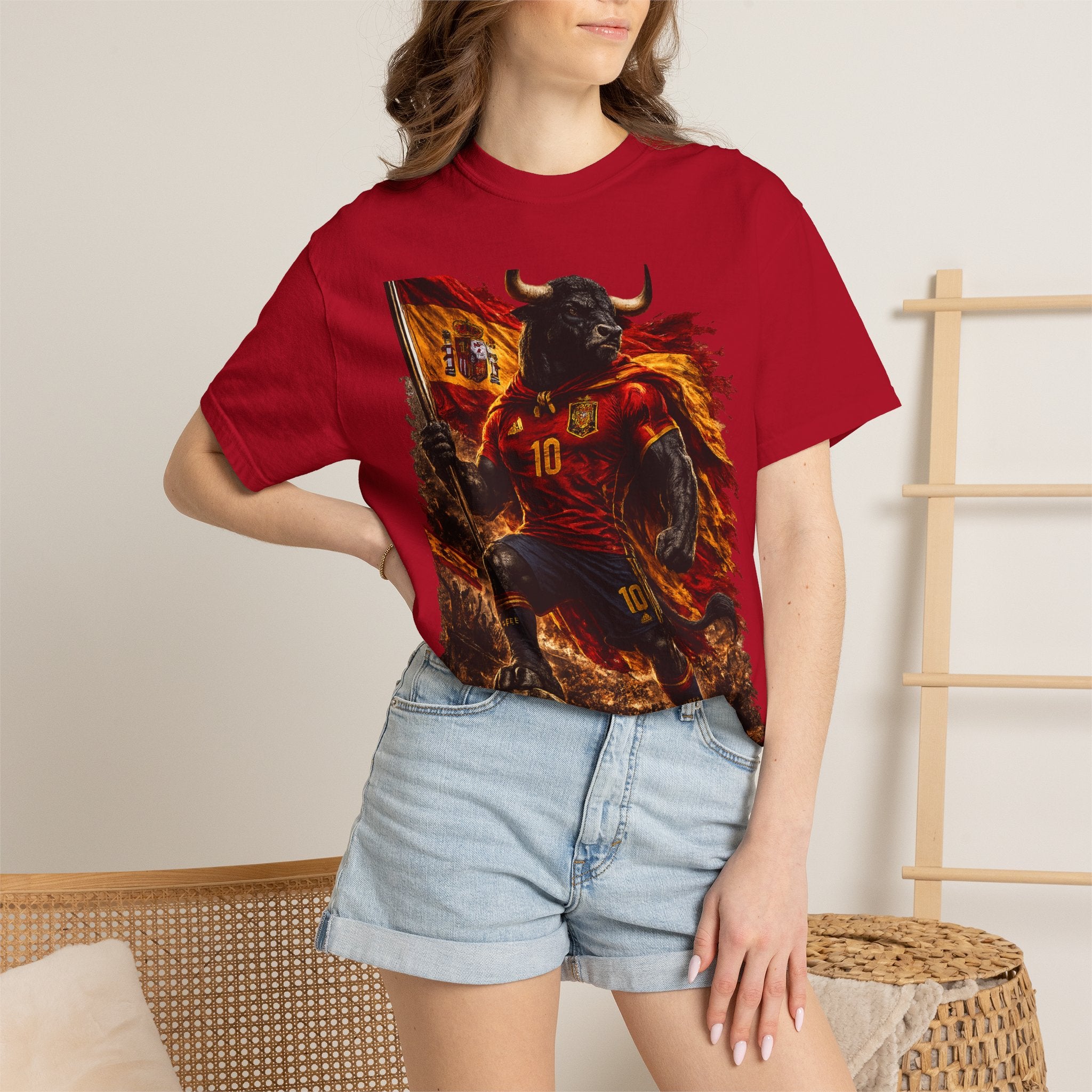 Spain Bull Soccer T-Shirt – España Football Fan Graphic Tee
