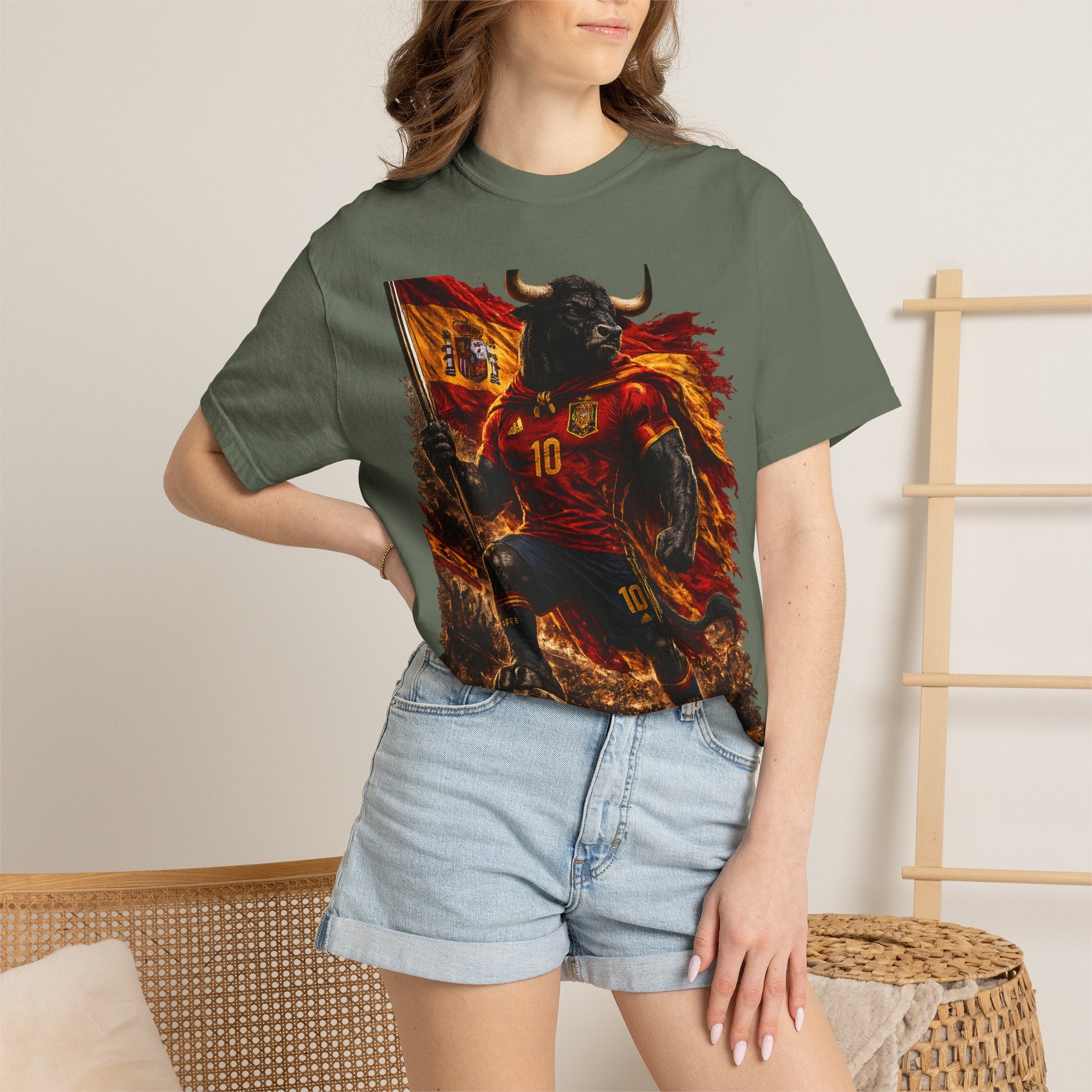 Spain Bull Soccer T-Shirt – España Football Fan Graphic Tee