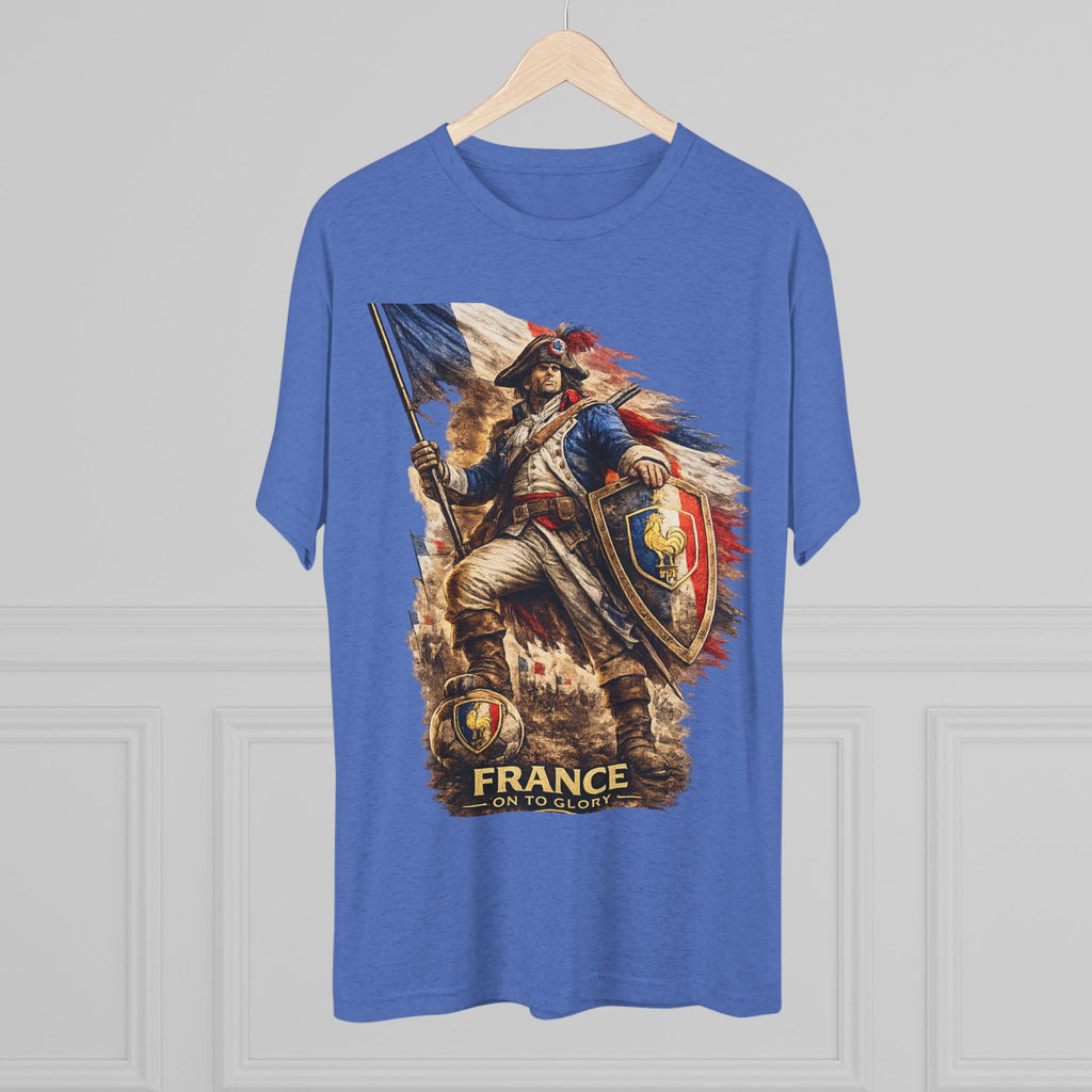 France Vintage Soldier Graphic Tee — French Flag Warrior T-Shirt