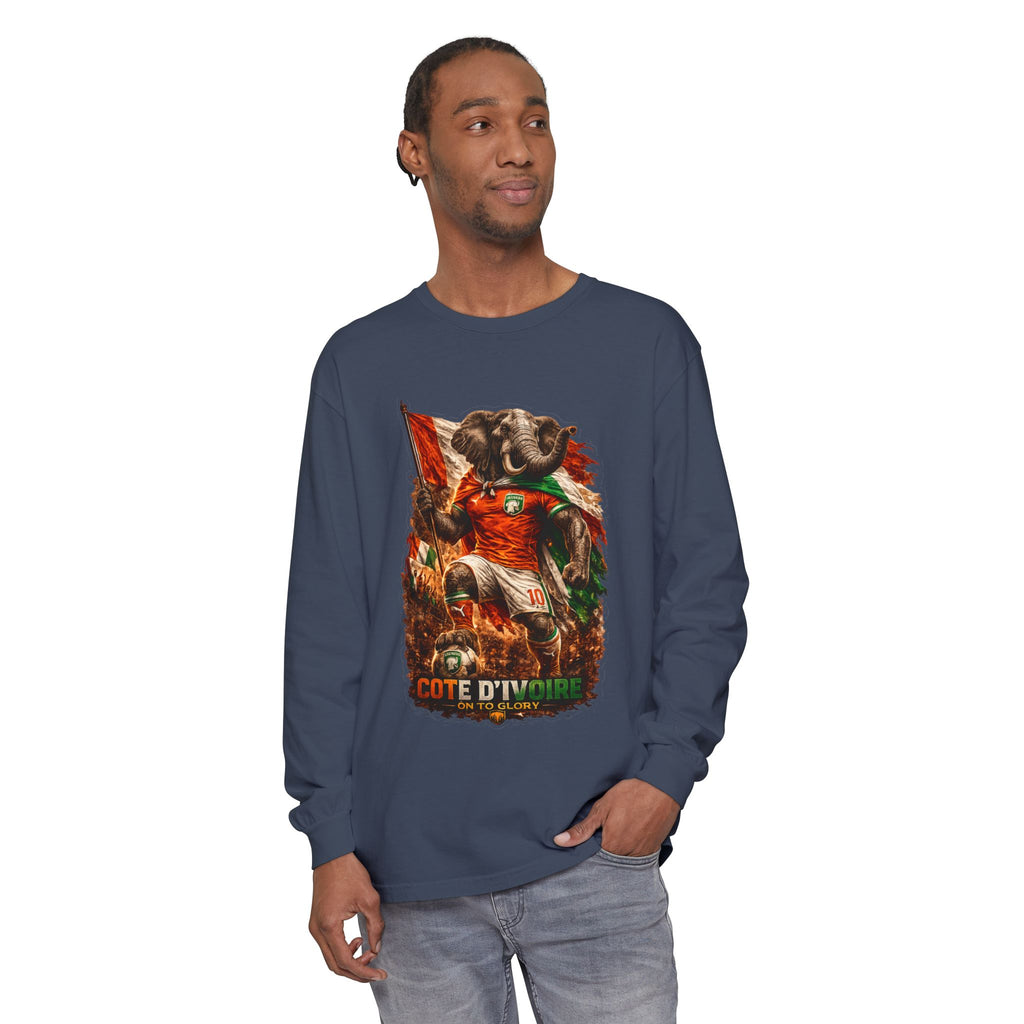 Côte d'Ivoire Elephant Graphic Long Sleeve Tee