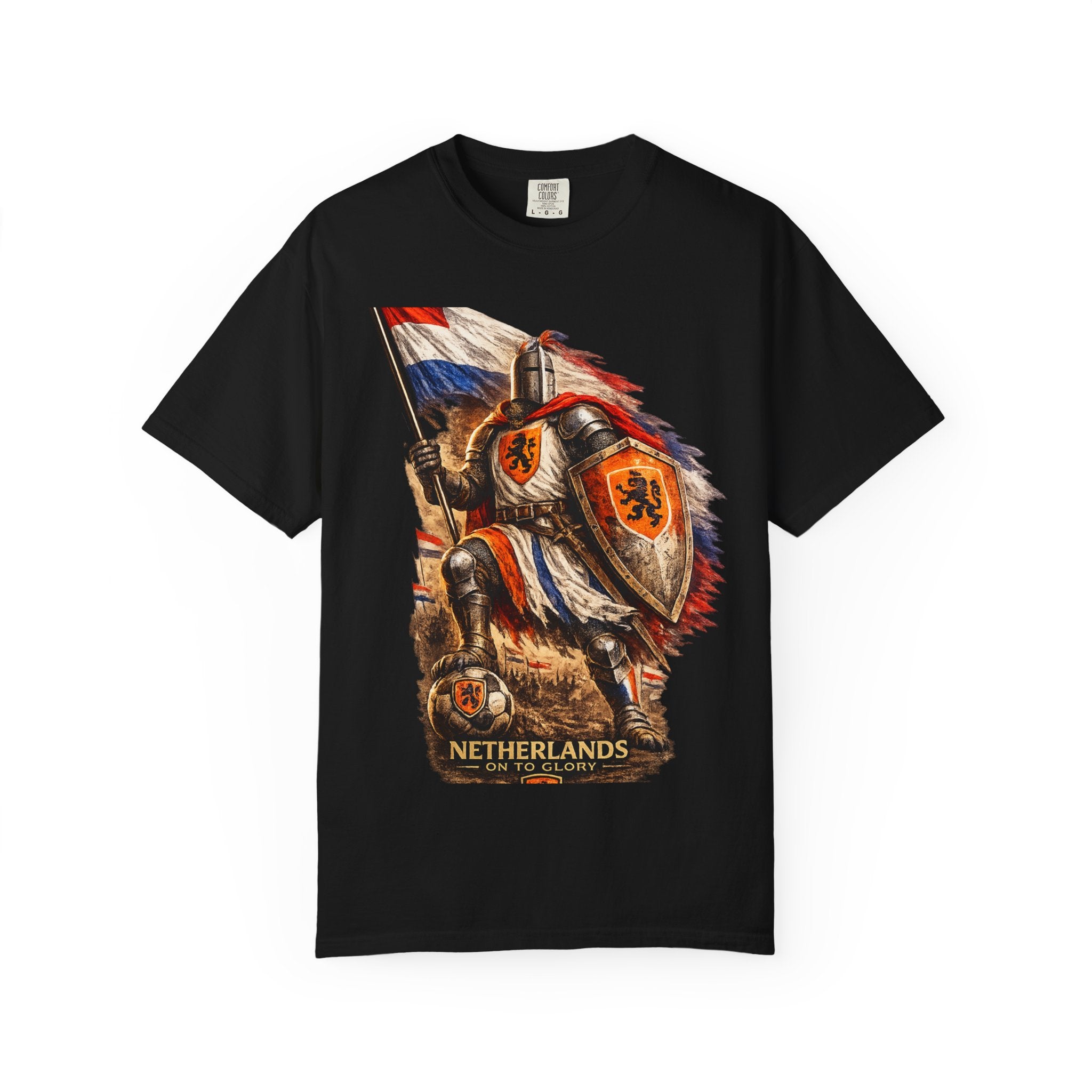 Netherlands Knight T-Shirt – Vintage Medieval Flag Graphic Tee