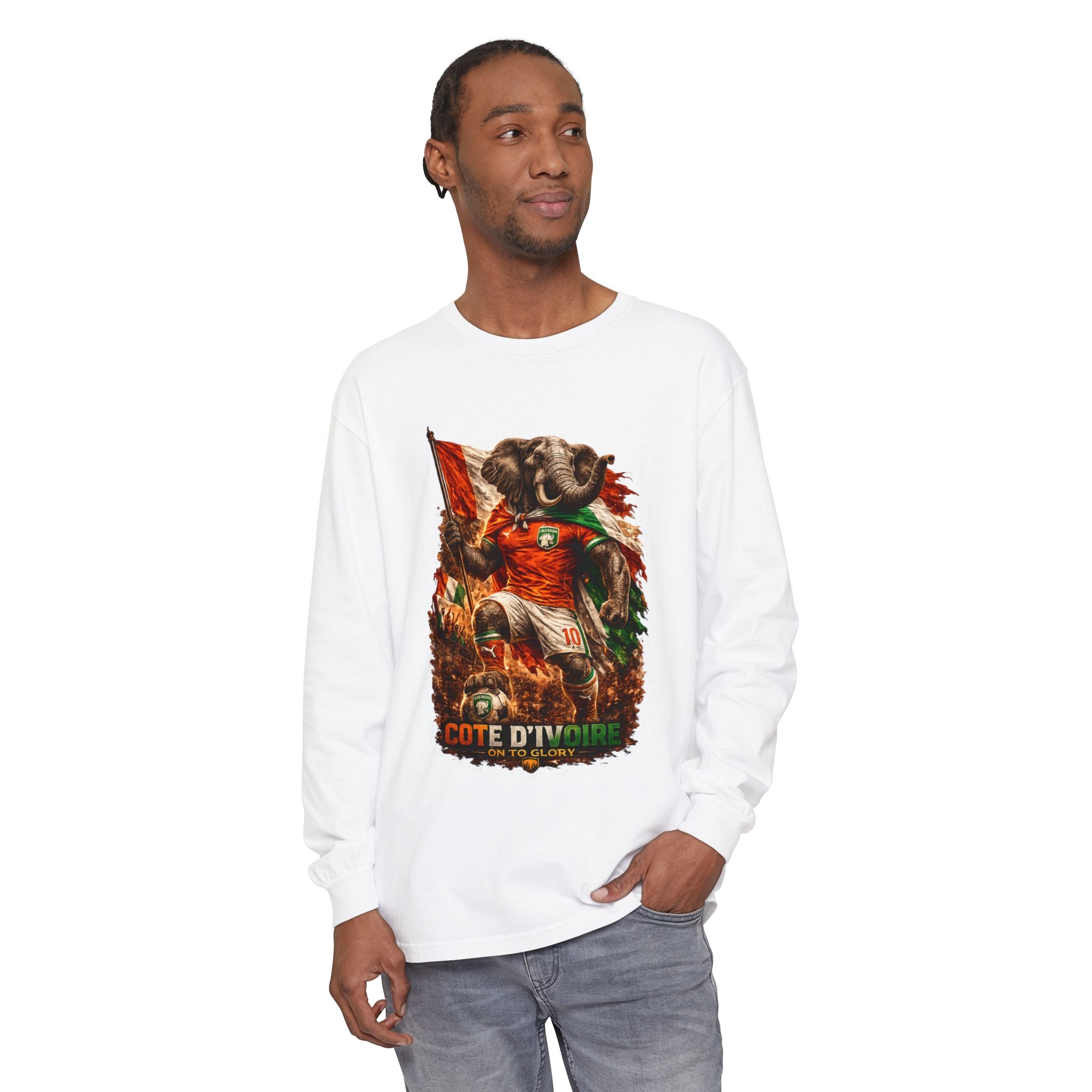 Côte d'Ivoire Elephant Graphic Long Sleeve Tee