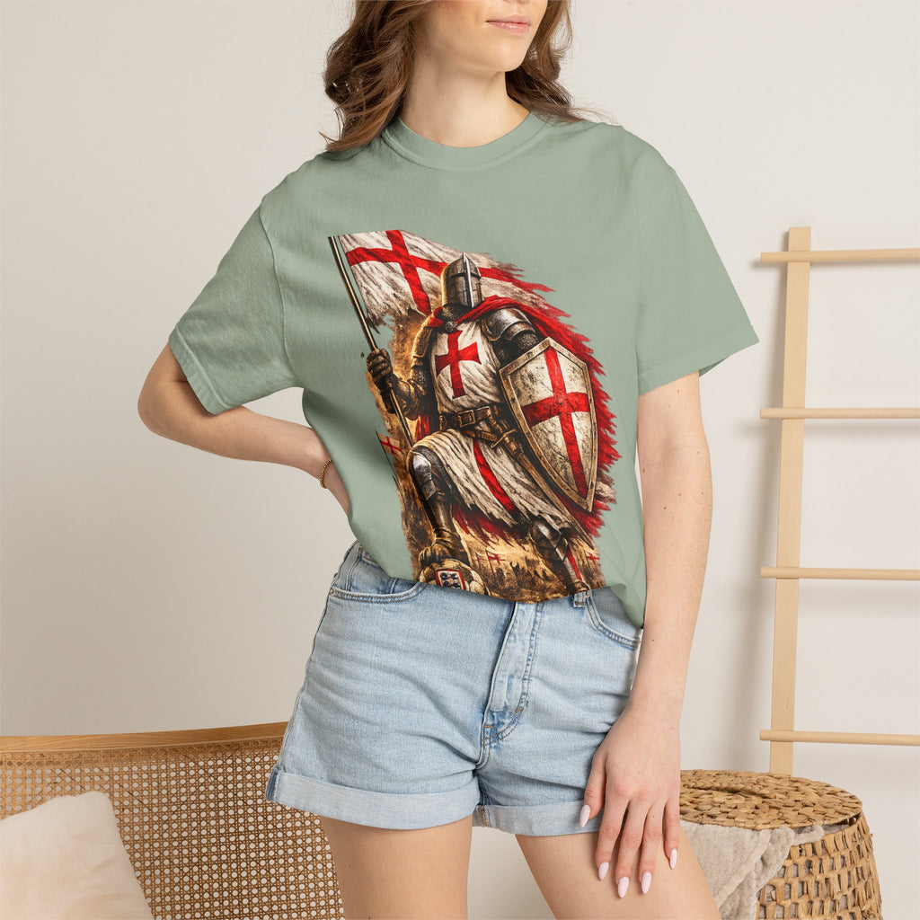 T‑Shirt — England Crusader Knight Graphic Tee (St. George’s Cross)