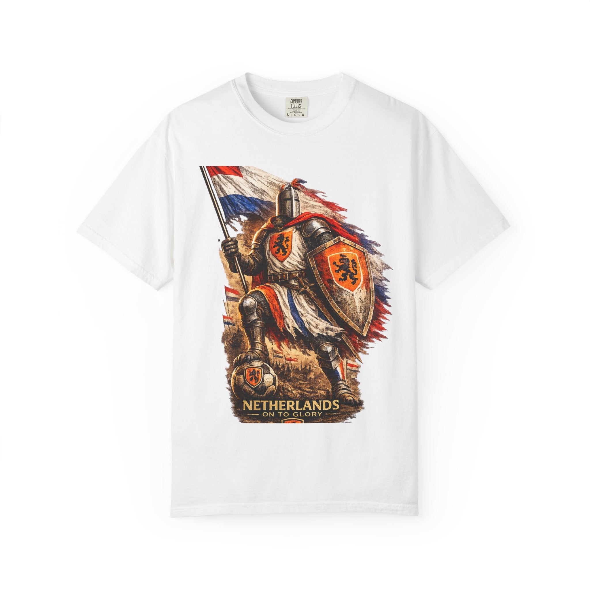 Netherlands Knight T-Shirt – Vintage Medieval Flag Graphic Tee