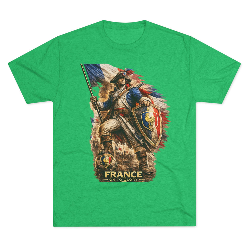 France Vintage Soldier Graphic Tee — French Flag Warrior T-Shirt