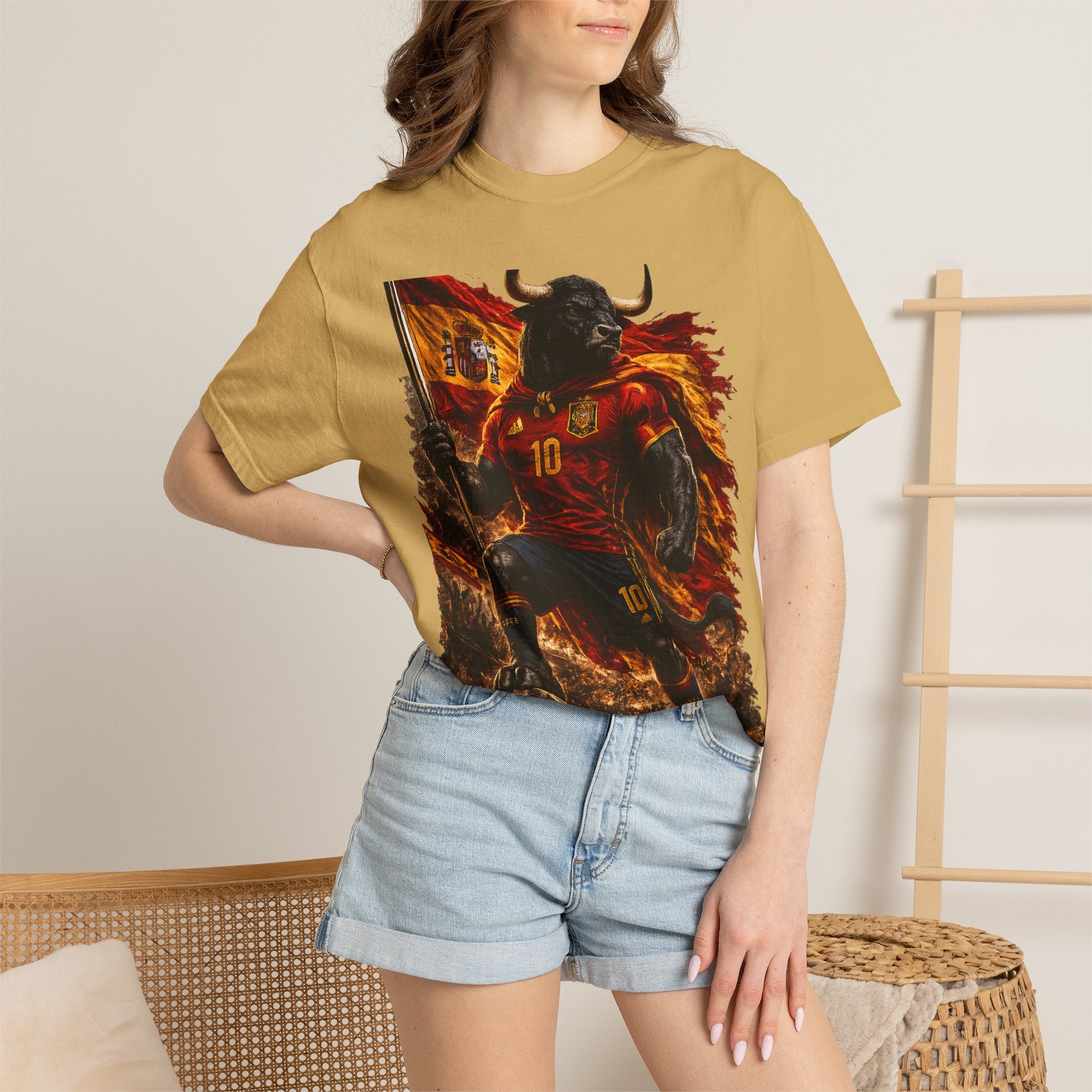 Spain Bull Soccer T-Shirt – España Football Fan Graphic Tee