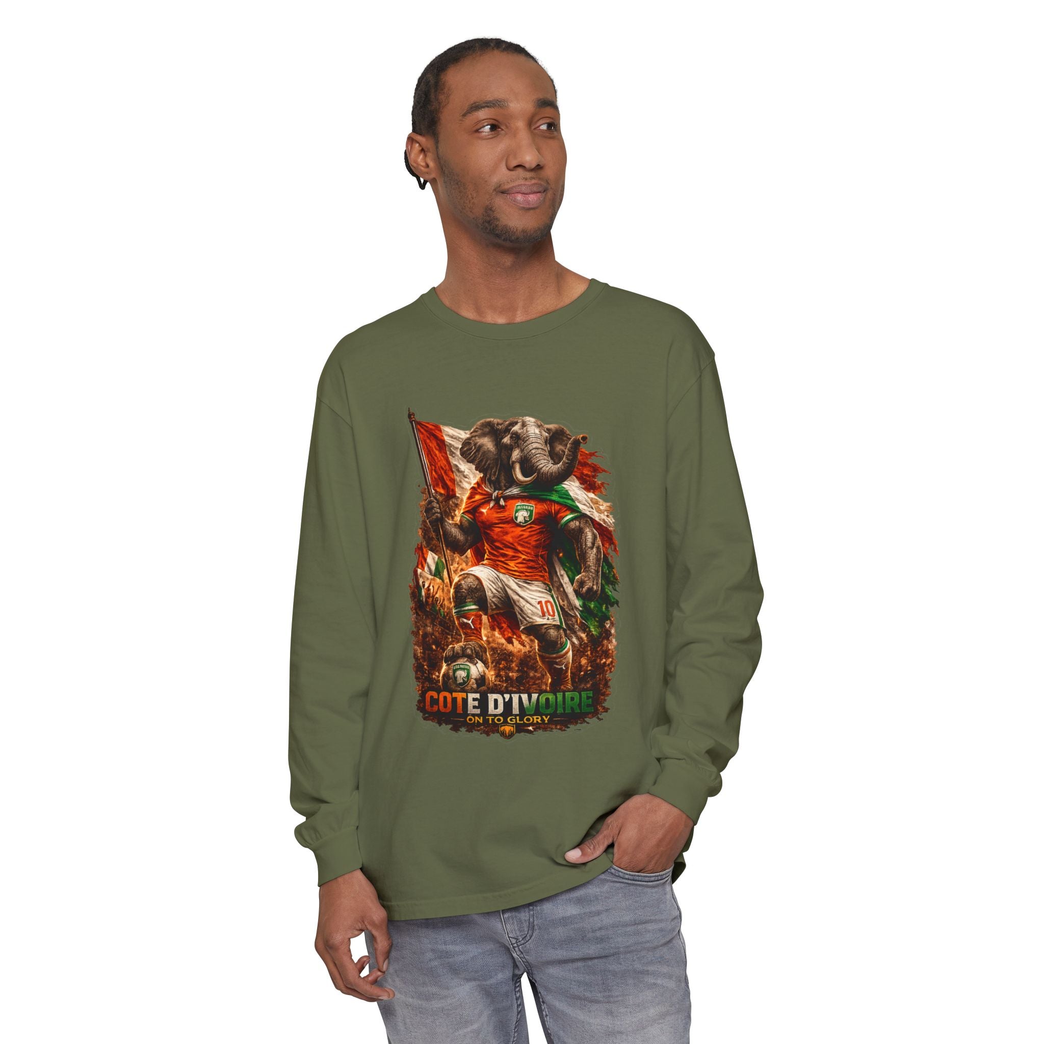 Côte d'Ivoire Elephant Graphic Long Sleeve Tee