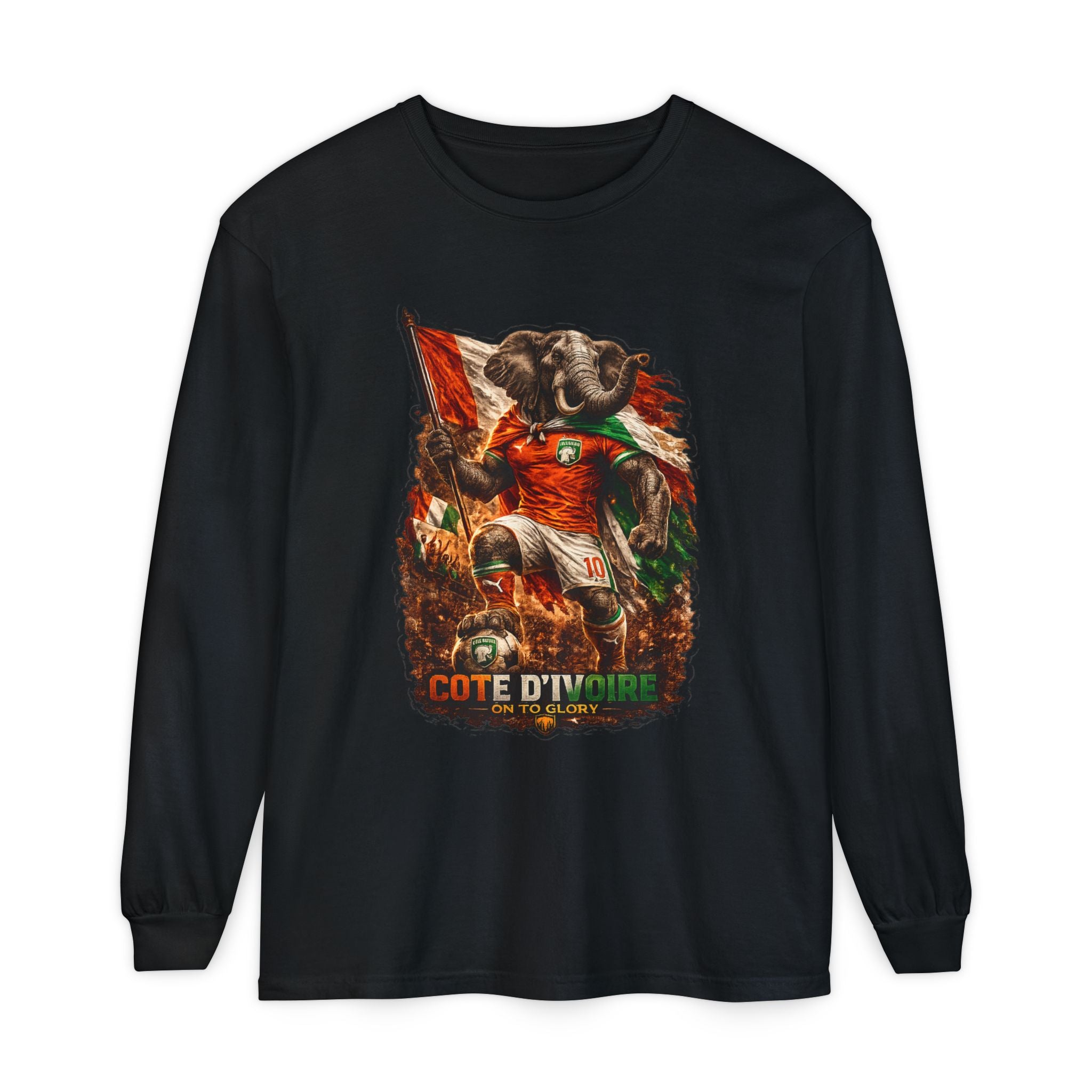 Côte d'Ivoire Elephant Graphic Long Sleeve Tee