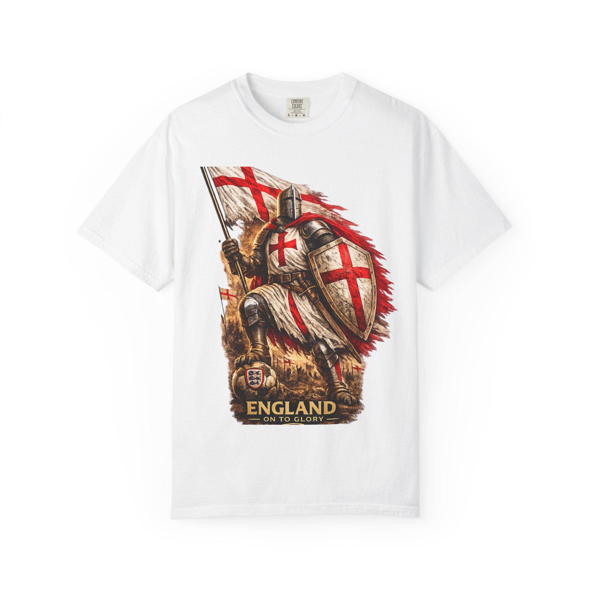 T‑Shirt — England Crusader Knight Graphic Tee (St. George’s Cross)