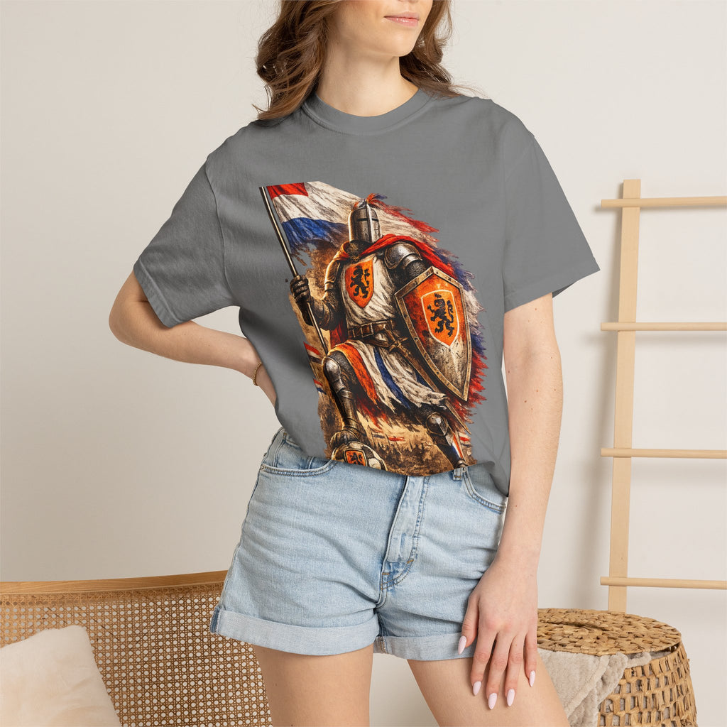Netherlands Knight T-Shirt – Vintage Medieval Flag Graphic Tee