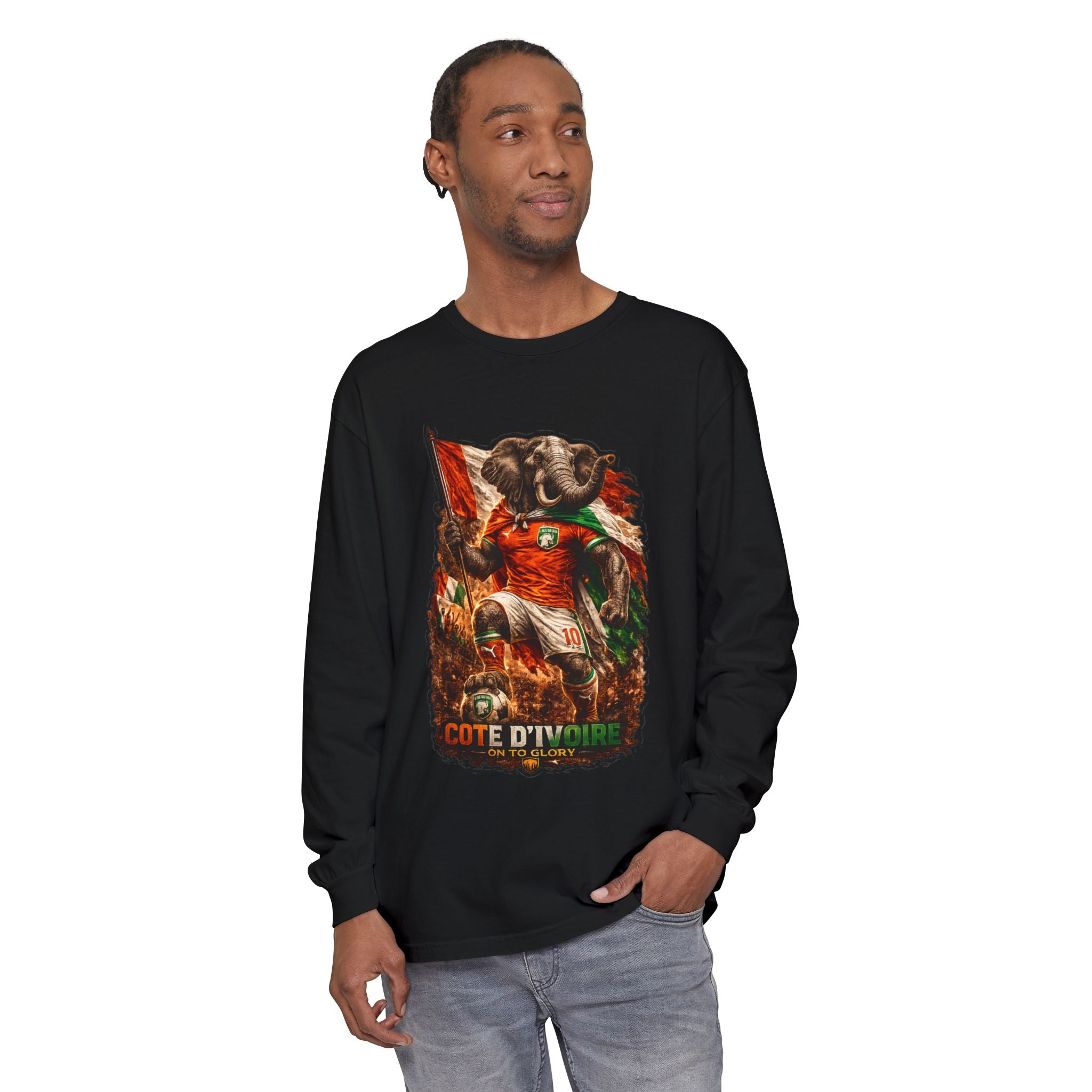 Côte d'Ivoire Elephant Graphic Long Sleeve Tee