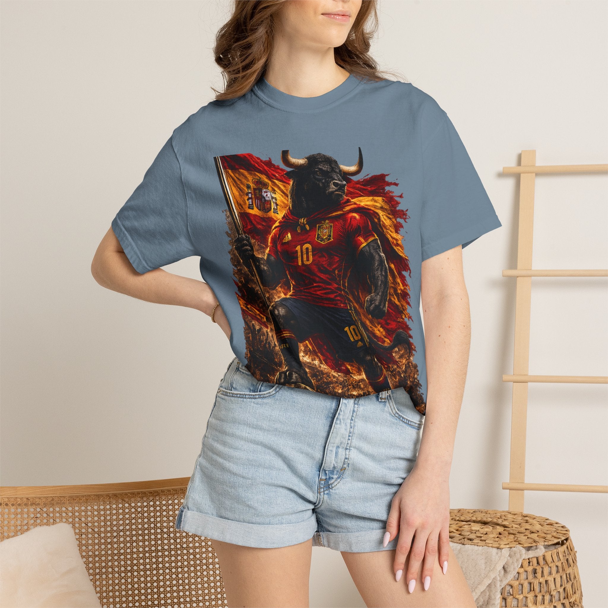 Spain Bull Soccer T-Shirt – España Football Fan Graphic Tee