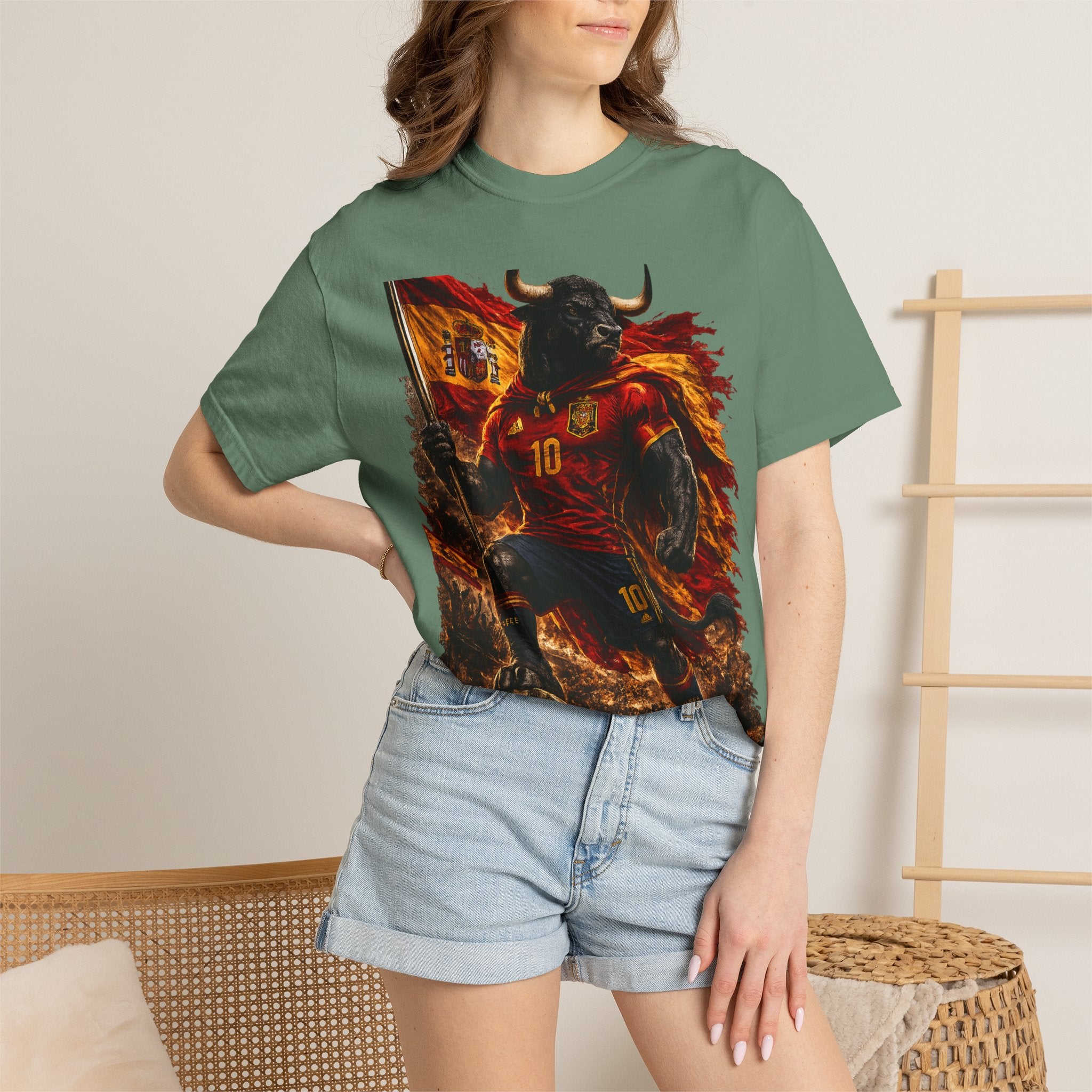 Spain Bull Soccer T-Shirt – España Football Fan Graphic Tee