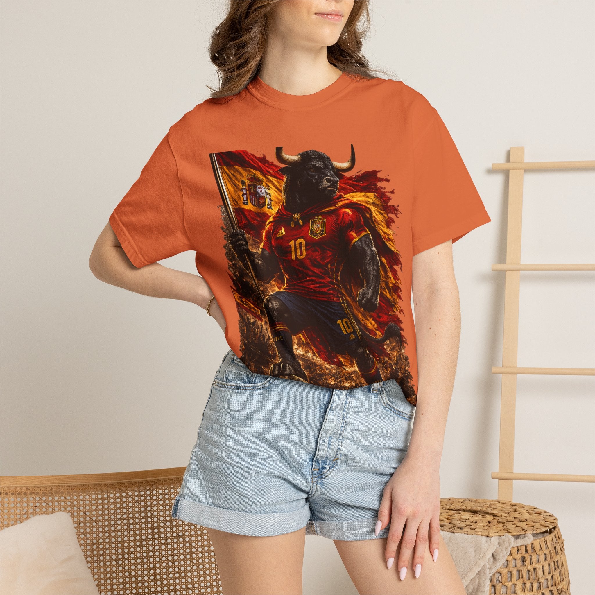 Spain Bull Soccer T-Shirt – España Football Fan Graphic Tee