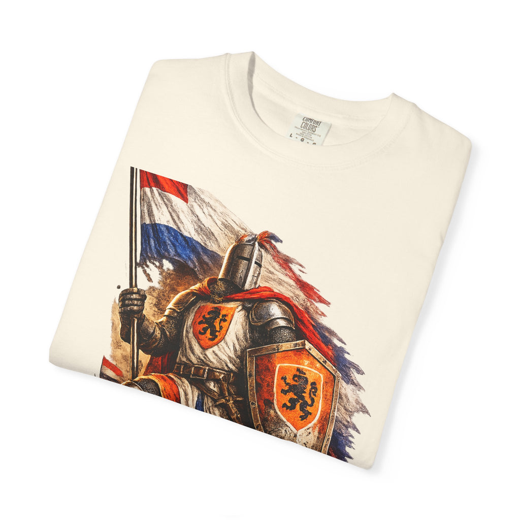 Netherlands Knight T-Shirt – Vintage Medieval Flag Graphic Tee