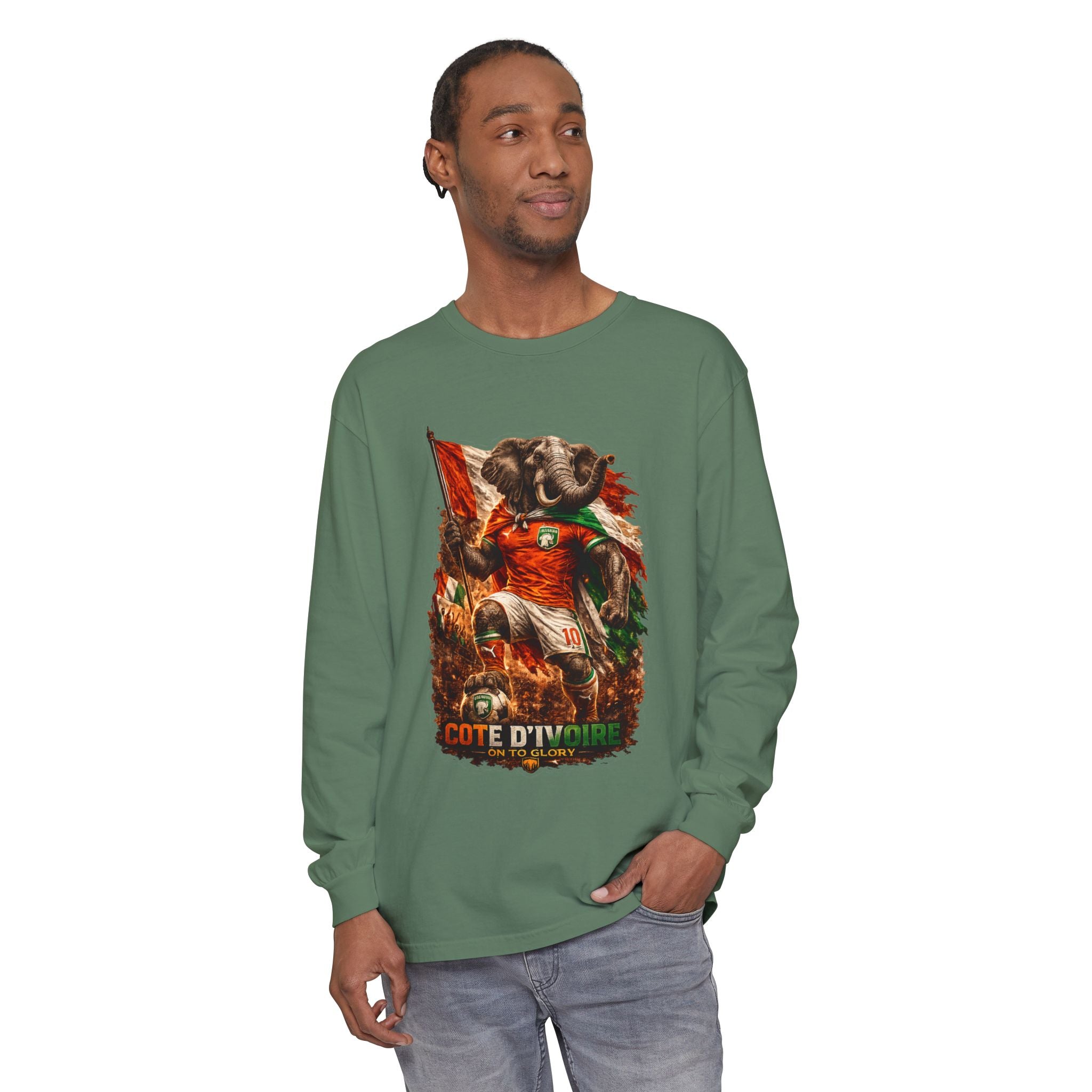 Côte d'Ivoire Elephant Graphic Long Sleeve Tee