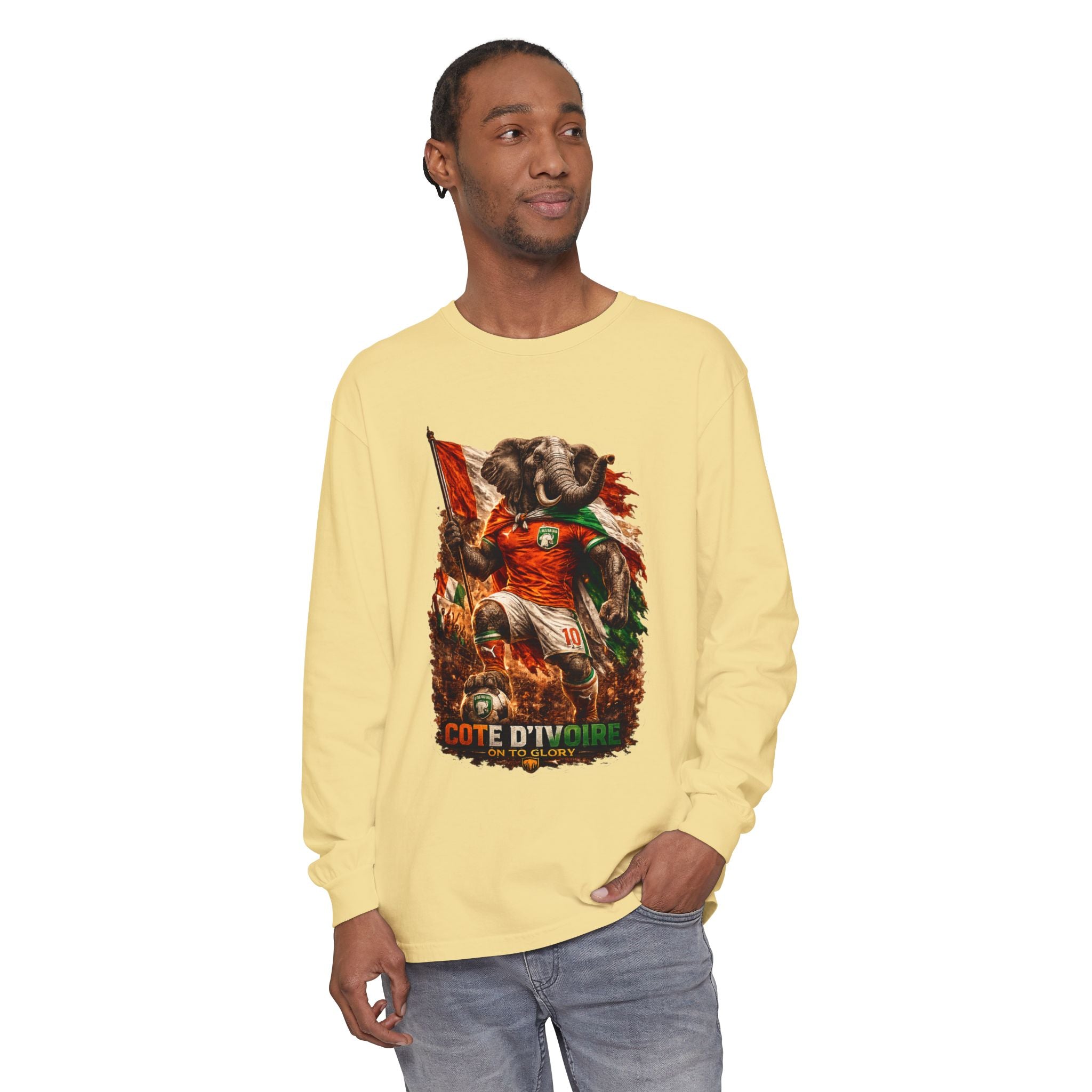 Côte d'Ivoire Elephant Graphic Long Sleeve Tee