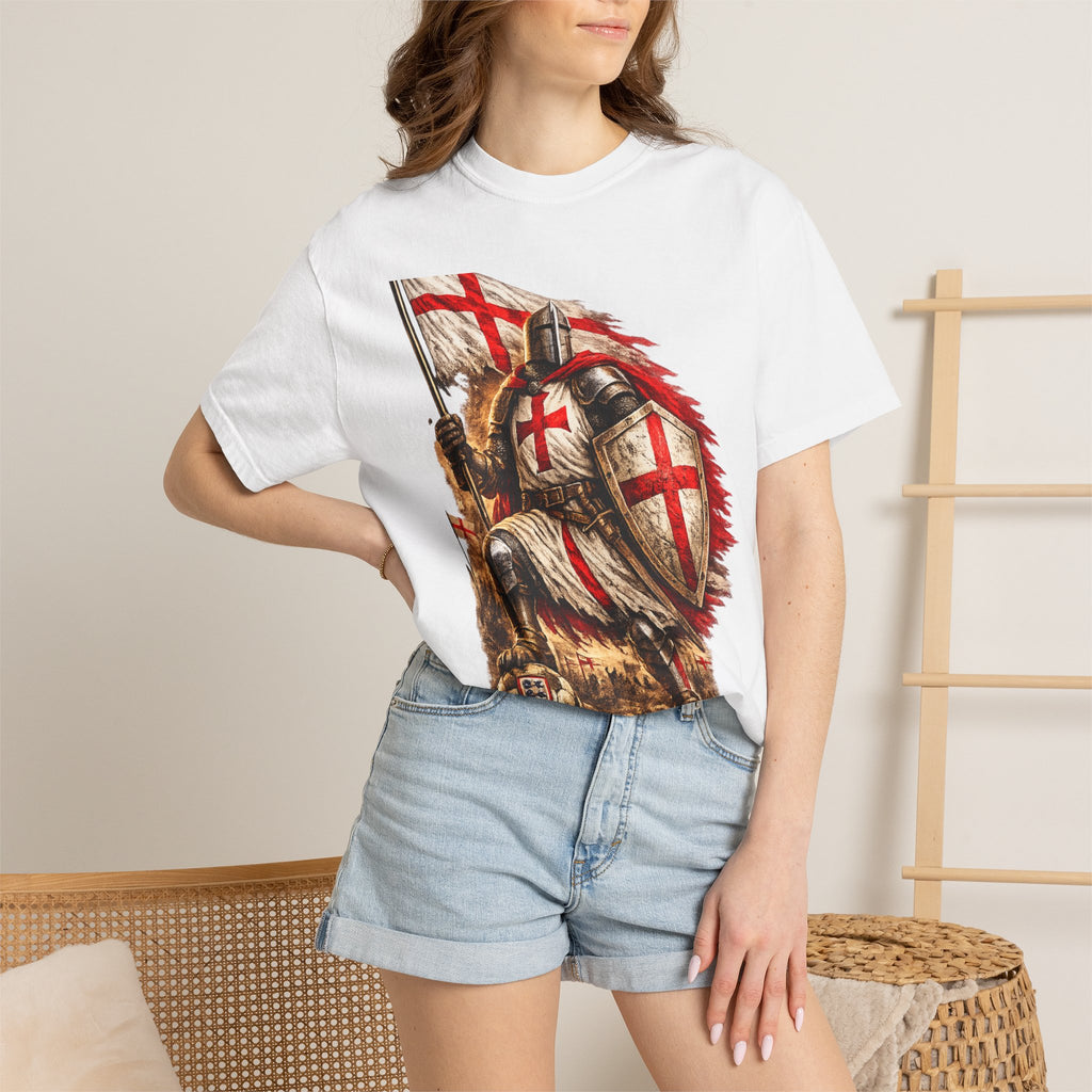 T‑Shirt — England Crusader Knight Graphic Tee (St. George’s Cross)